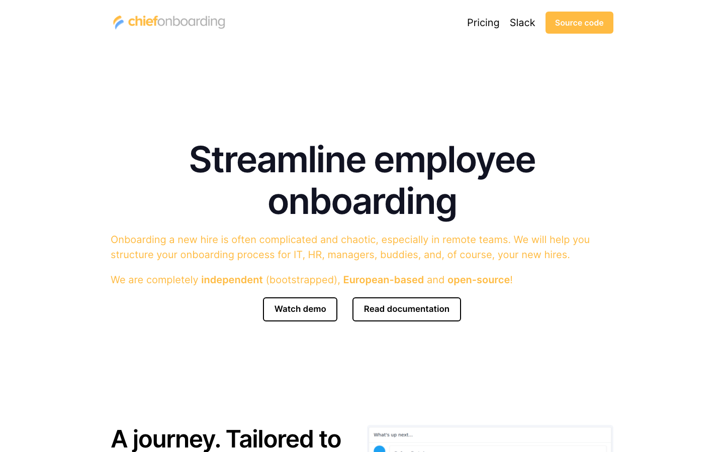 ChiefOnboarding screenshot