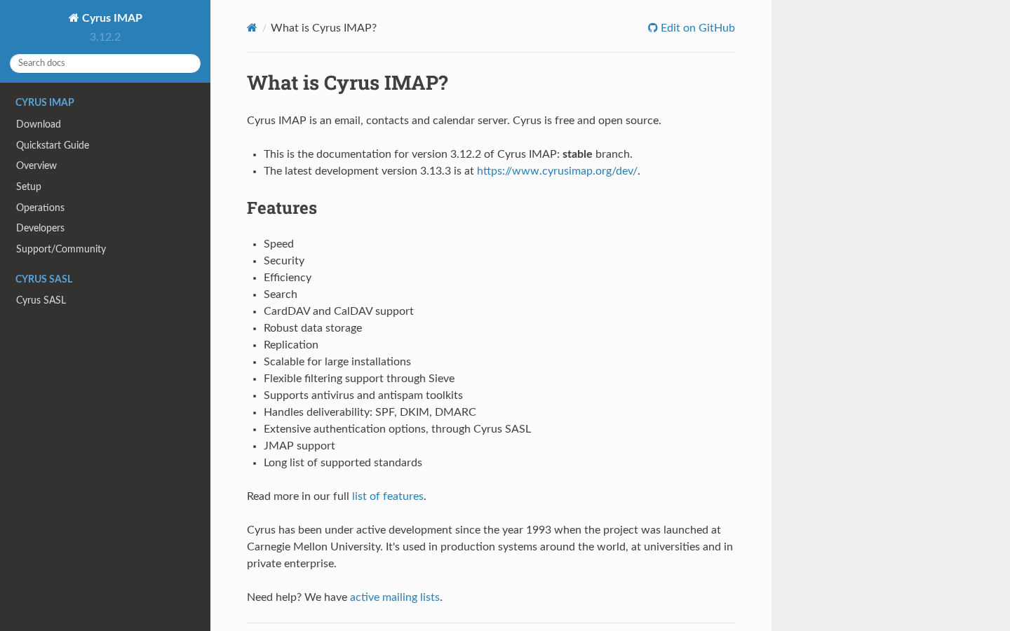 cyrus-imapd screenshot