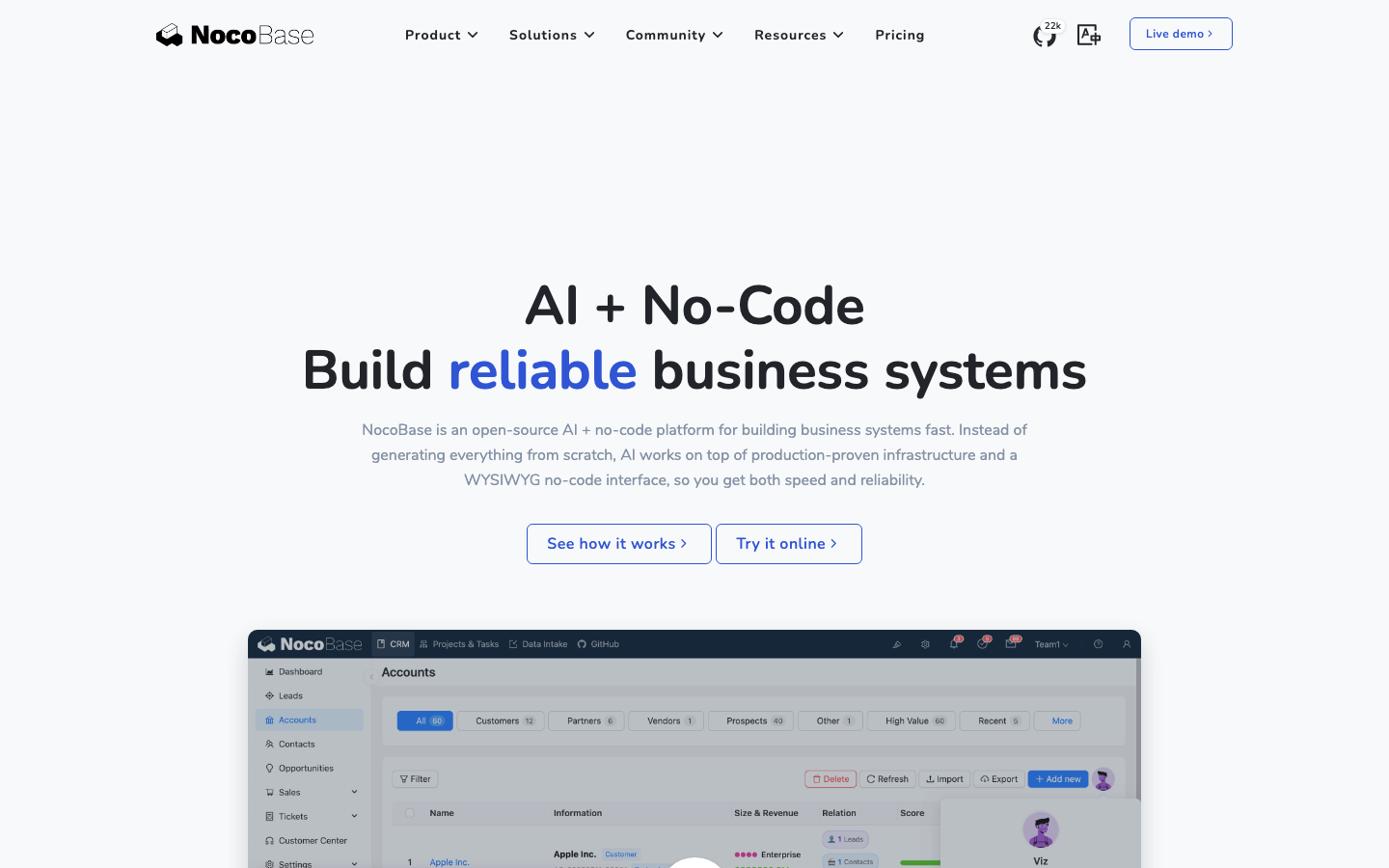 nocobase screenshot