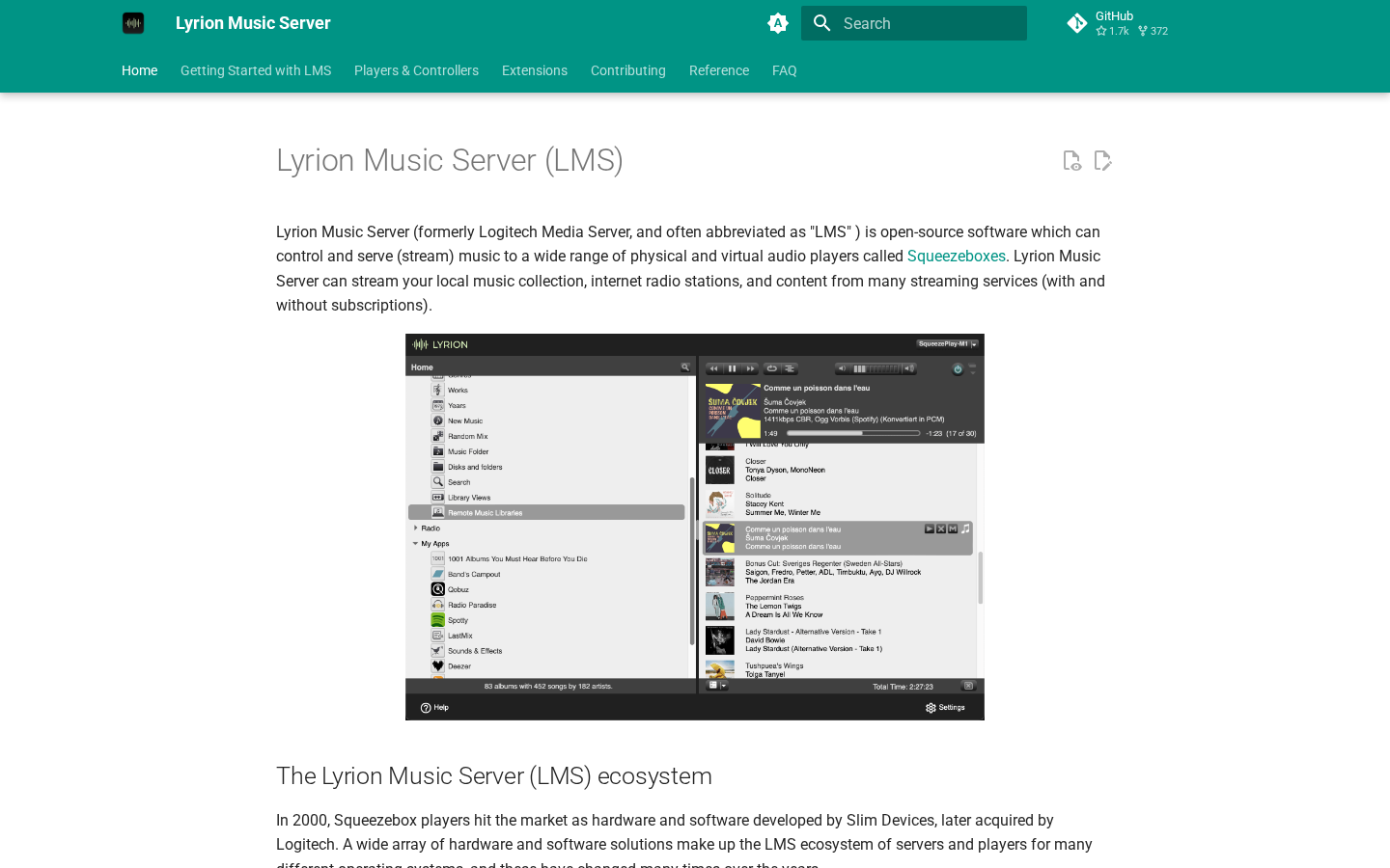 slimserver screenshot