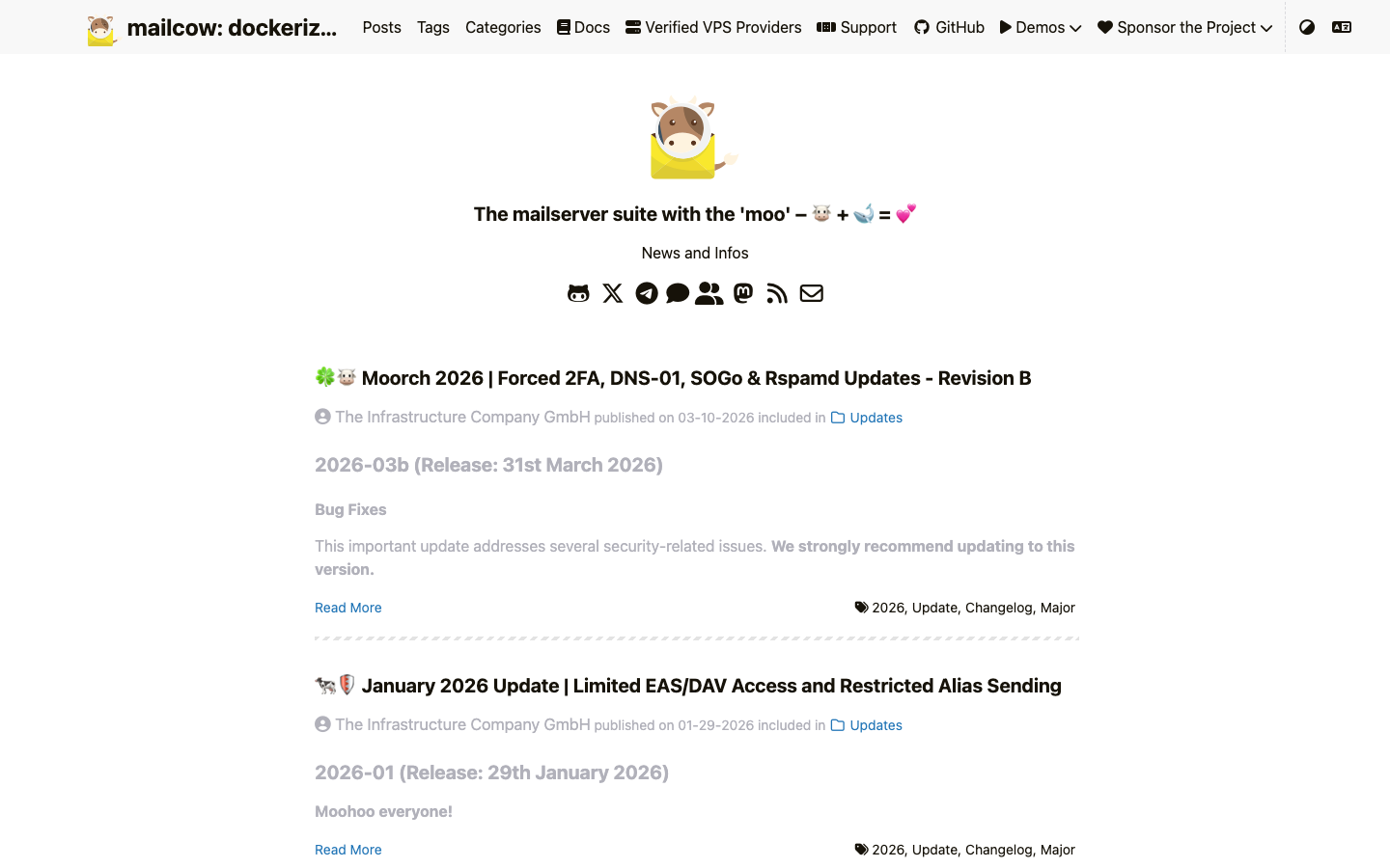 mailcow-dockerized screenshot