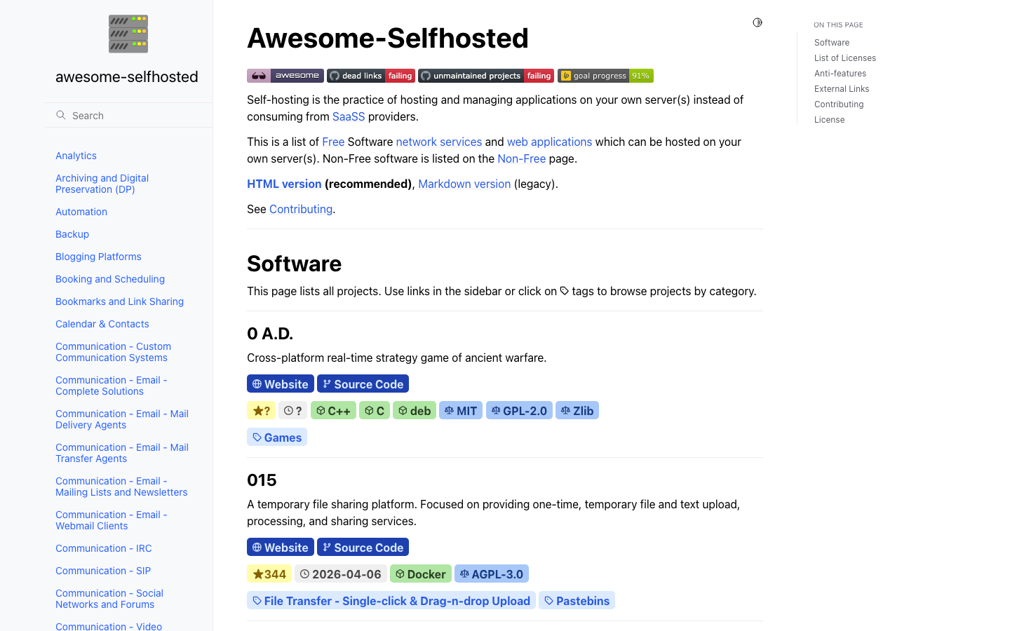 awesome-selfhosted