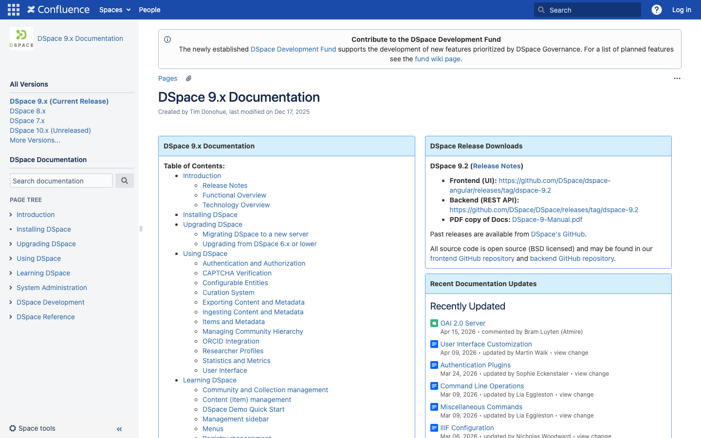 DSpace screenshot