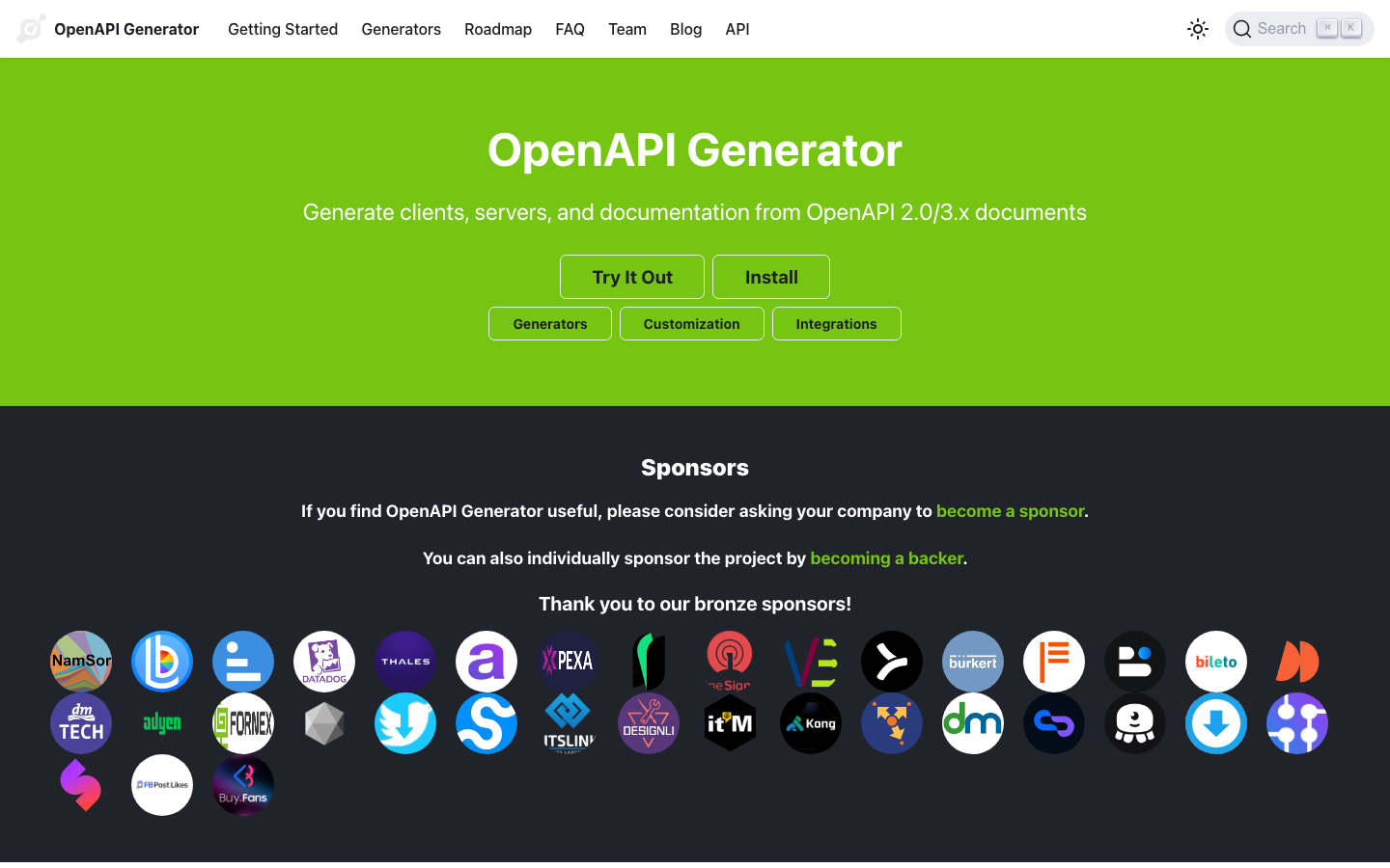 openapi-generator screenshot