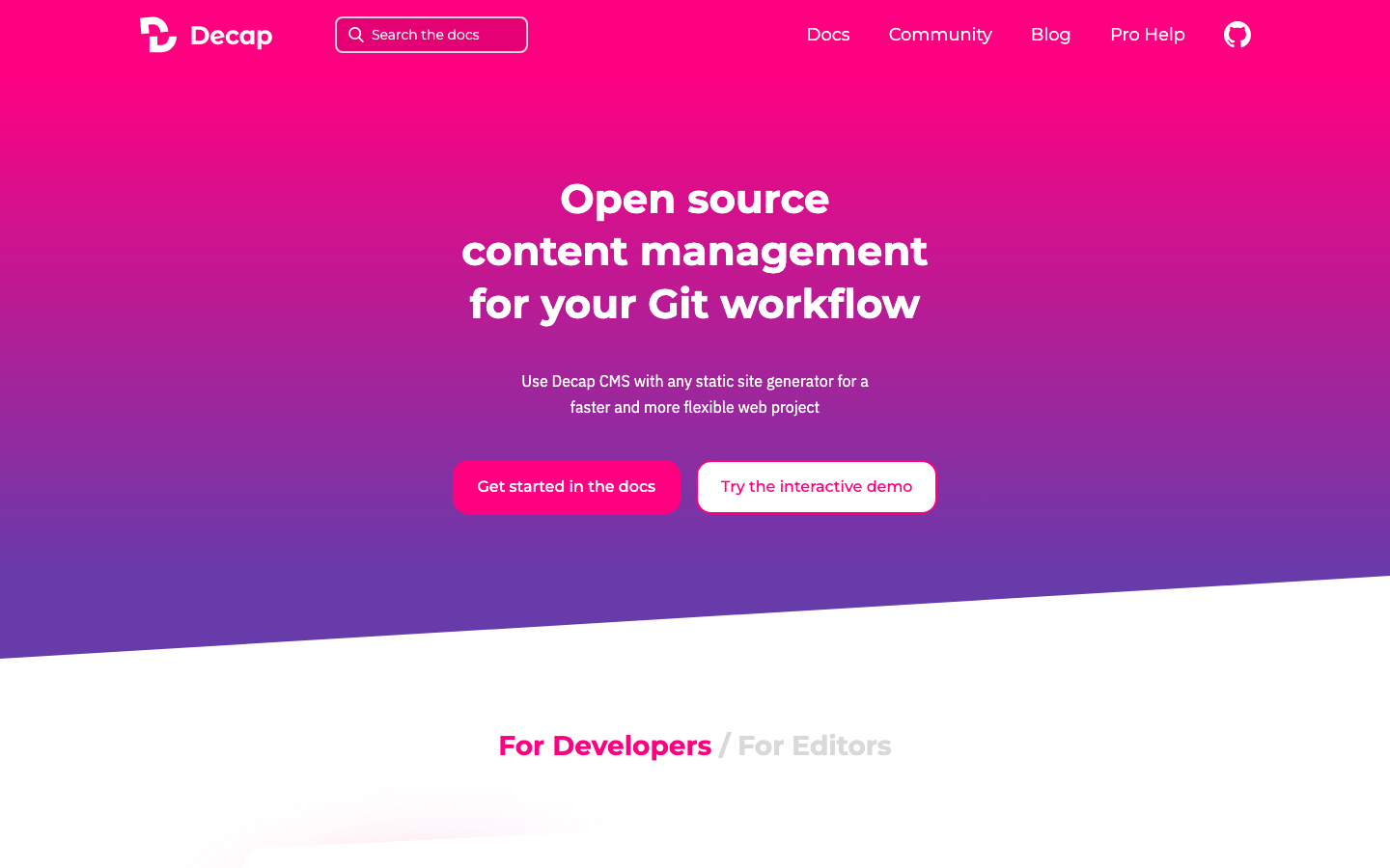 decap-cms screenshot