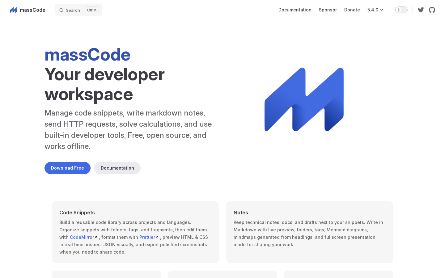 massCode screenshot