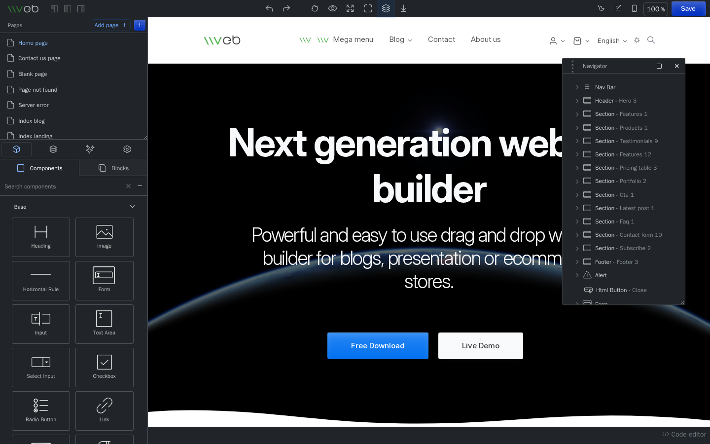 VvvebJs screenshot