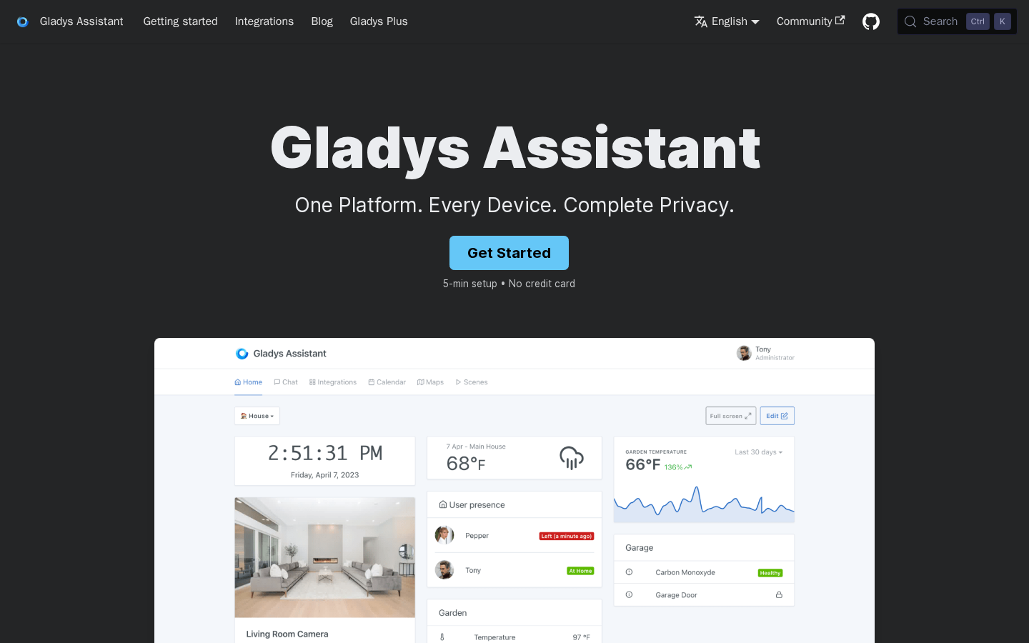 Gladys screenshot