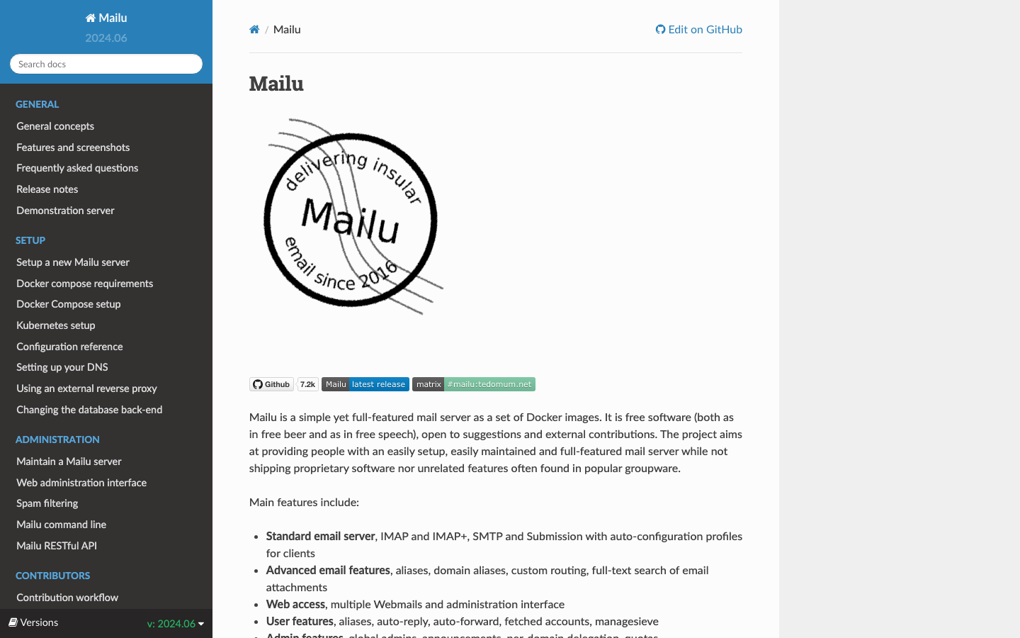 Mailu screenshot
