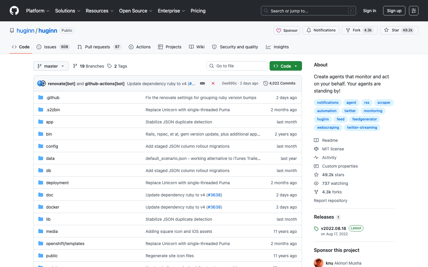 huginn screenshot