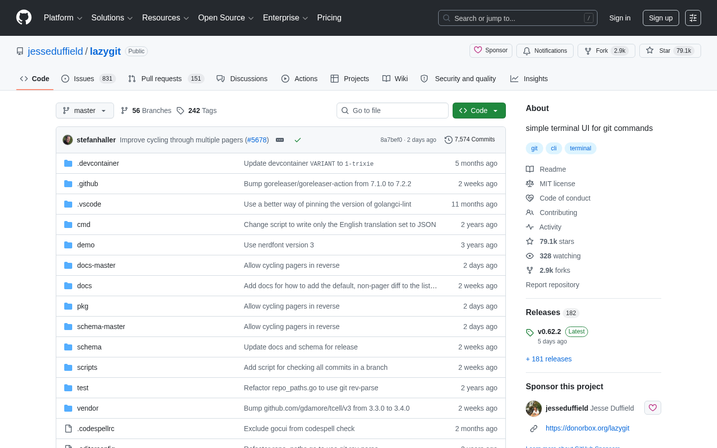 lazygit screenshot