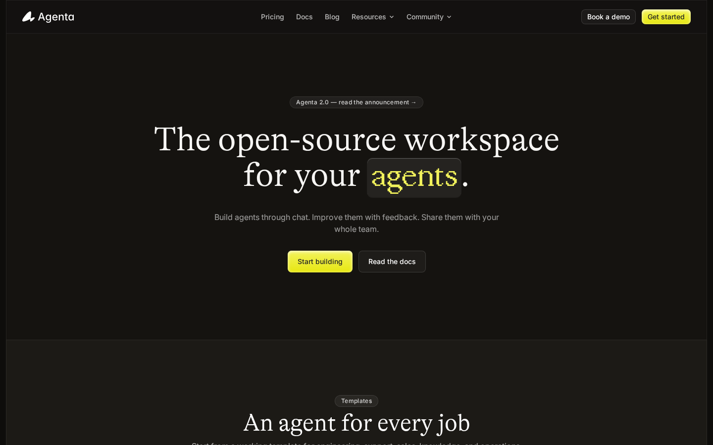 agenta screenshot