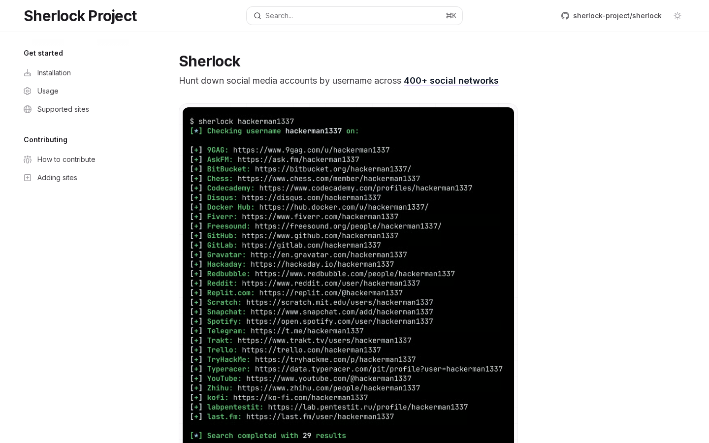 sherlock screenshot