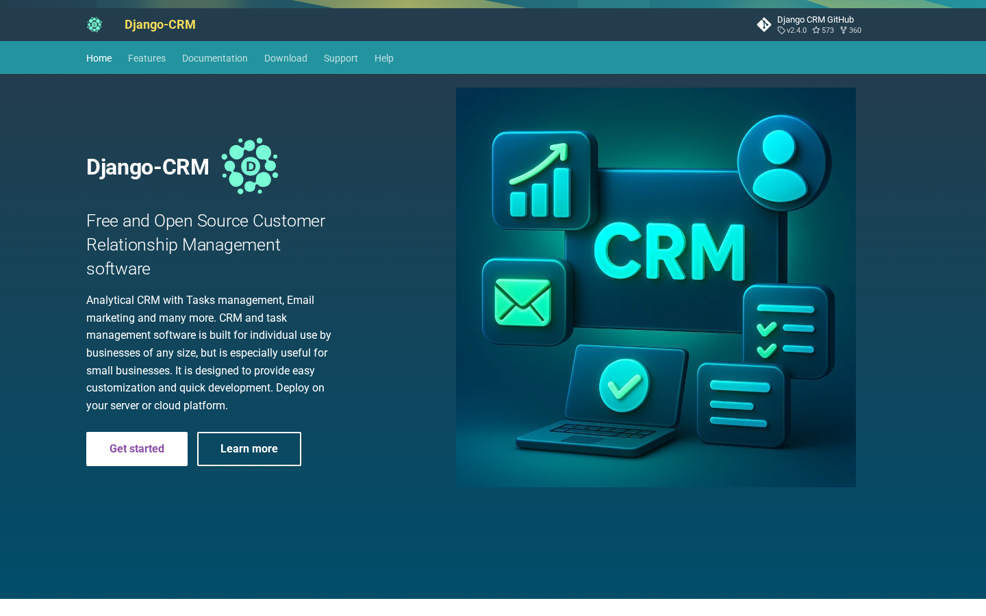 django-crm screenshot