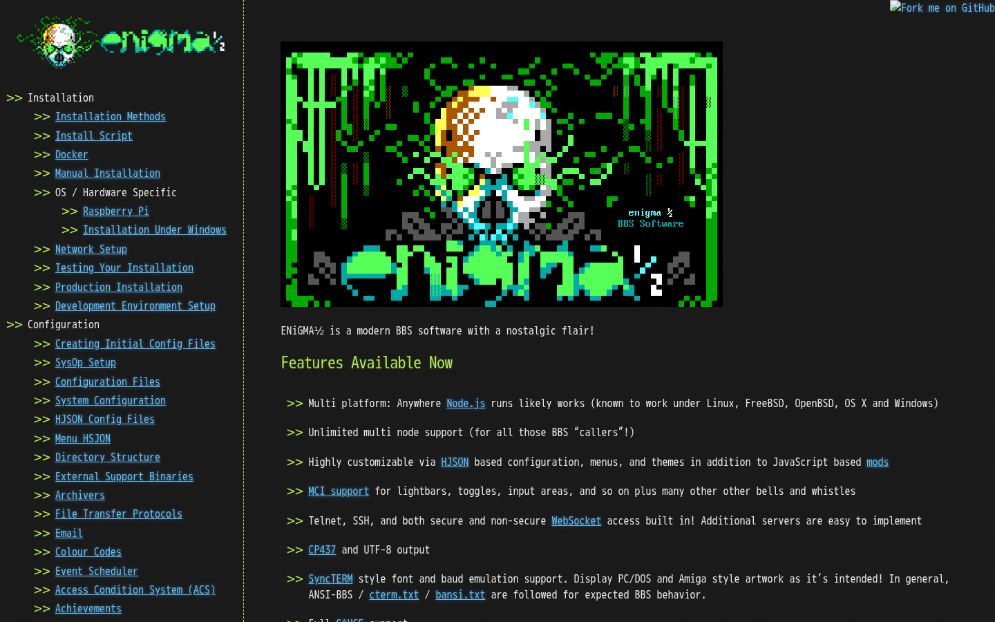 enigma-bbs screenshot