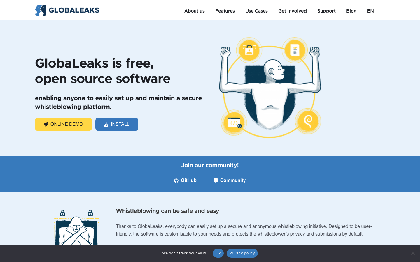 globaleaks-whistleblowing-software screenshot